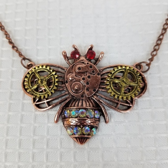 jujuanne's jewelry Jewelry - Retro Steampunk COPPER Mystic Topaz Bumble Bee NWT